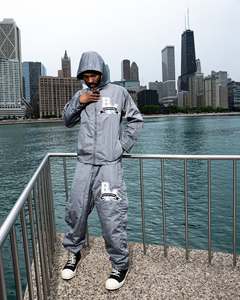 Short imperméable en nylon ensemble coupe-vent deux pièces survêtement en polyester survêtement à séchage rapide survêtement homme en nylon uni en polyester - Product Image 5