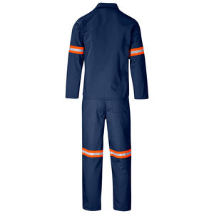Vente en gros Nouvel Arrivage 2pcs Respirant Réfléchissant Travail Pantalon Uniformes Durable Poly-Coton Construction Combinaison Réfléchissante Vêtements de Travail - Product Image 4