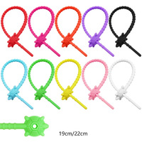 Cordon de suspension pliable en silicone motif petite tortue pour vêtements, sacs, jouets, accessoires de bricolage, salle de bain, cuisine, armoire