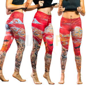 2023เลกกิ้งเอวสูงของผู้หญิงชุดเล่นโยคะระบายอากาศได้ดีเลกกิ้งพิมพ์ลายซับลิเมตลำลองดีไซน์ล่าสุดสีสันสดใส - Product Image 6