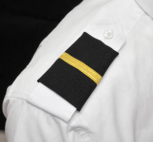 Dua Bar Pilot Epaulets - Papan bahu pertama dengan <span class=keywords><strong>2</strong></span> bar anyaman nilon perak pada warna biru tua. - Product Image 2