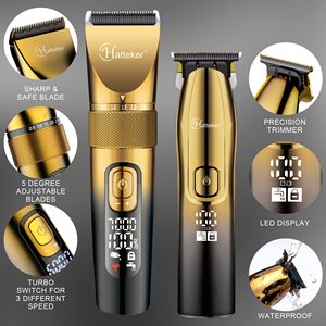 Kit de coiffure professionnel sans fil pour hommes, alimentation USB, lame en acier inoxydable, étanche IPX7, pour usage nasal - Product Image 3