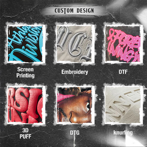 Street Wear Hip Hop Oversize Unisex Zip up Hoodie Custom Personable <b>Paint</b> Print Drop Shoulder Zipper Hoodie - Product Image 4