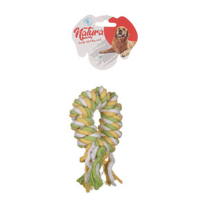 Natura Ring 100% juguete masticable de peluche de algodón Natural hecho a mano para perros y gatos 10 cm PTH032 100% juguete para mascotas digestible - Product Image 1