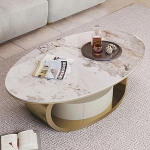 Muebles de Sala de Estar Ecológicos al por Mayor, Juego de Mesa de Centro Dorada Simple de Diseño, Acero Inoxidable, Lujo Moderno para el Hogar - Product Image 2