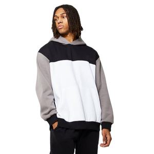Survêtement d'hiver deux pièces pour homme, coupe ajustée, respirant, 100 % coton, avec logo imprimé, grandes tailles, grammage lourd - Product Image 1