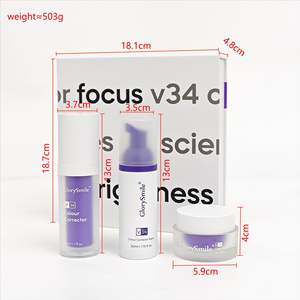 Kit de blanchiment des dents V34, sérum correcteur de couleur violet, poudre mousse, ensemble pour éliminer les taches jaunes, sourire éclatant instantané, OEM - Product Image 1