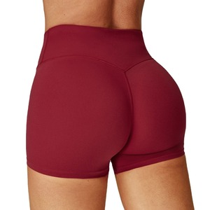 Pantalones cortos de yoga para mujer Cintura alta Correr Gimnasio Entrenamiento Pantalones cortos de yoga Spandex Pantalón corto Atlético - Product Image 4