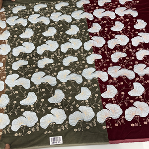 Tissu en velours haut de gamme avec broderie détaillée pour vêtements de créateurs, décoration intérieure et usage mode - Product Image 1