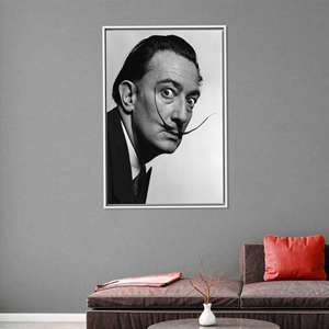 ภาพพิมพ์บนผ้าใบสไตล์โมเดิร์นที่ได้รับแรงบันดาลใจจากซัลวาดอร์ ดาลี - ของตกแต่งผนังที่หรูหรา พร้อมกรอบสีขาว - Product Image 1