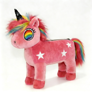 Sac à main licorne en peluche unique pour filles, cadeau d'anniversaire, sac à main licorne pour enfants, sac à accessoires en peluche licorne fantastique - Product Image 5