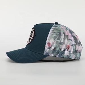 OEM 2025 gorra de camionero de 5 paneles de buena calidad al por mayor gorra de béisbol de malla personalizada parche bordado gorra de camionero - Product Image 3