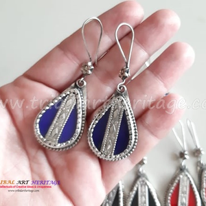 Boucles d'oreilles en argent allemandes Kuchi artisanales bijoux afghans tribaux de qualité supérieure en gros - Product Image 2