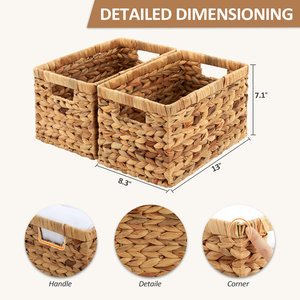 DreamCraft Hyacinth Water Decorative <b>Woven</b> <b>Basket</b> From Vietnam - Product Image 4