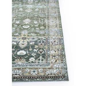 Viscaya Green Hand Knotted <b>Wool</b> Afghan Rugs Large Area 9x12 Enm-8013 for Home Living Room Hallway Medallion Pattern Handmade - Product Image 4