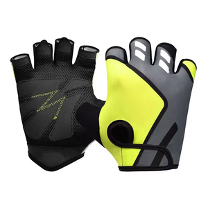 Guantes de entrenamiento de nailon de medio dedo con logotipo personalizado Guantes de entrenamiento de neopreno para levantamiento de pesas para uso en gimnasio Deportes - Product Image 1
