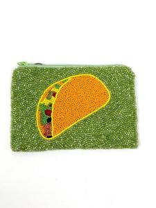 Porte-monnaie brodé à la main avec des perles scintillantes et une fermeture éclair géométrique, accents étincelants pour les occasions festives - Product Image 2