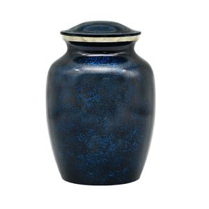 Urnes funéraires en aluminium de haute qualité avec étain et urnes funéraires en métal fini marbre bleu pour cendres humaines - Product Image 1