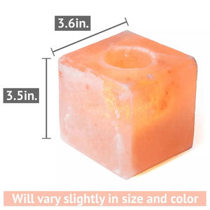 Porte-bougie en sel de l'Himalaya, porte-bougie en fer forgé en sel de l'Himalaya, porte-bougie artisanal en sel, fabricant et grossiste du Pakistan - Product Image 5