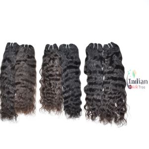 Faisceaux noirs bruts de donneur unique non transformés bouclés Machine naturelle Double trame pas cher Temple indien vente en gros Extensions de cheveux humains - Product Image 4