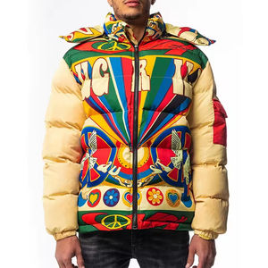 Nouvelle arrivée Veste matelassée brillante d'hiver pour homme Veste coupe-vent rembourrée épaisse noire à capuche Veste matelassée à bulles pour homme - Product Image 6