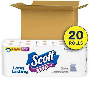 Scott 1000 <b>Toilet</b> Paper, 20 <b>Rolls</b> - Product Image 5