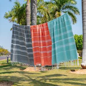 <span class=keywords><strong>Toalla</strong></span> de <span class=keywords><strong>Playa</strong></span> Turca Jacquard de Lujo Personalizada de Fábrica, 36x71 Pulgadas, Secado Rápido, Antiarena, Extra Grande para Baño, Piscina y Natación - Product Image 4