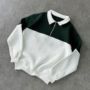 เสื้อเชิ้ตผู้ชายผ้าเฟรนช์เทอร์รี่แบบสั่งทำพิเศษ น้ำหนัก 220 กรัม ดีไซน์ซิป ¼  ปักโลโก้ ผ้าถักเนื้อแน่น ความยาวปกติ แบบสวมหัว ผ้าฝ้าย 100% - Product Image 1