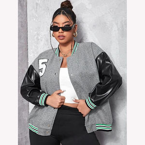 Veste de baseball réversible Letterman Varsity pour femmes de grande taille en laine XL avec manches unies - Product Image 5