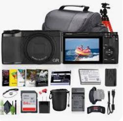 Meilleures ventes Appareil photo instantané compact portable RICOHS GR III HDF avec Full HD + carte SD 64 Go + sac pour appareil photo + trépied flexible - Product Image 2