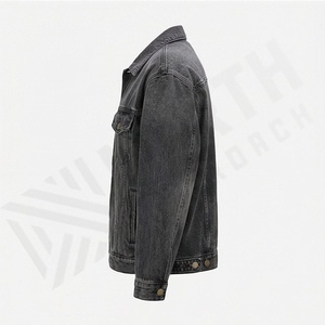 Veste en jean pour homme, style classique, longueur régulière, manches longues, hiver, logo frontal, service OEM, vêtements d'extérieur décontractés de haute qualité - Product Image 3