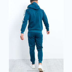 Nouveau Design 2025 Half Zipper Hooded Jogging Suit Black Stripe Survêtement 100% Polyester Survêtements pour hommes - Product Image 2