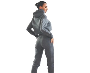 Top corto con estampado de lavado ácido para mujer, sudaderas con capucha OEM con logotipo personalizado, suéter elegante, sudaderas con hombros caídos, ropa de gimnasio transpirable a la moda - Product Image 1