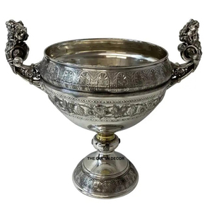 Best Elegant Aluminum Metal Newest Texture Shinny Polish Vintage Fancy Bowl Premium Quality Home Accent - Product Image 1