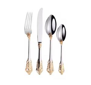 Ensemble de couverts de dernière génération, 4 pièces, avec polissage miroir et manche noir, couverts de haute qualité avec manche noir - Product Image 6