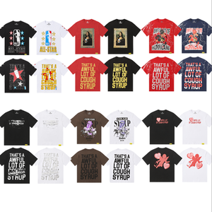 Nouvel Arrivage T-shirts « C'est vraiment beaucoup de sirop contre la toux » en coton épais de qualité supérieure avec impression scannable, coupe oversize pour hommes - Product Image 1