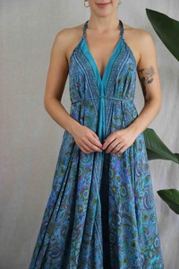 ชุดเดรสแขนกุดสำหรับผู้หญิงชุดเดรสพิมพ์ลายช้างย้อมสีสำหรับใส่ไปชายหาดฤดูร้อน - Product Image 2