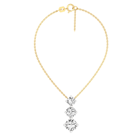 Collier en argent avec zircon de haute qualité 3,19 carats, clarté VS, couleur EF, avec chaîne en câble, cadeau de fiançailles ou de mariage pour femme, certifié IGI
