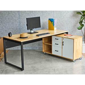 Escritorio Ejecutivo Contemporáneo de 180x80cm con Madera Sólida y Gabinete Móvil (HBRT068) - Product Image 4