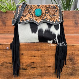 Nouveau sac à main en cuir personnalisé fait à la main de concepteur pour les femmes en cuir de vachette véritable fermeture à pression sacs à la mode - Product Image 1