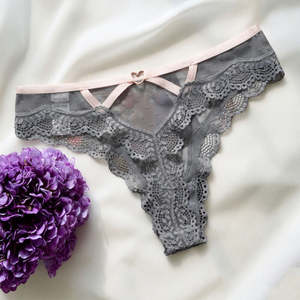 OEM Vente en gros de culottes en dentelle pour femmes, string sexy transparent à taille basse, sous-vêtements élégants pour femmes - Product Image 5