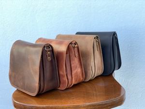 Leather Purse Women Cross Body Real in 3 Colors Unisex Design <b>Bag</b> Crossbody Purse <b>Personalised</b> <b>Gift</b> LCS-0024 - Product Image 5