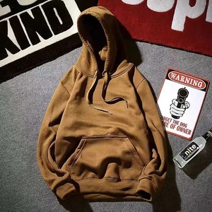 Sweat-shirts en polaire respirants et écologiques à imprimé sur le devant pour l'automne/hiver, hommes et femmes, sweat-shirt à capuche uni, poche ample, tendance streetwear - Product Image 2