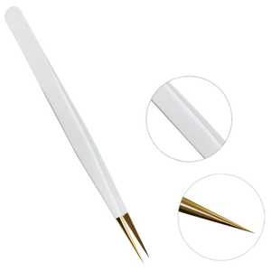 โรงงานผลิตแหนบต่อขนตาที่ดีที่สุดสำหรับช่างมืออาชีพ ทำจากสแตนเลส แหนบความแม่นยำสูง ปลายไฟเบอร์ ปรับแต่งสีได้ - Product Image 4