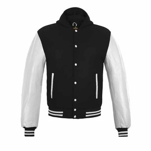 2024-2025 vente en gros personnalisé dernières conceptions à manches longues Baseball Varsity veste hommes plaine vierge Varsity Letterman vestes - Product Image 4