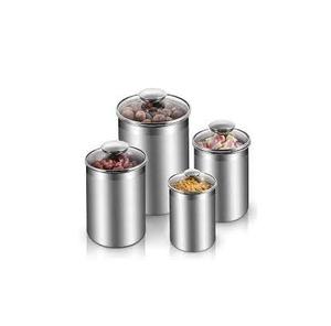 Canisters Bamboo Lids Food <b>Storage</b> Jar Use Glass Clear Glass Home Christmas Luxury Space Valentine Custom Party Gifts - Product Image 1