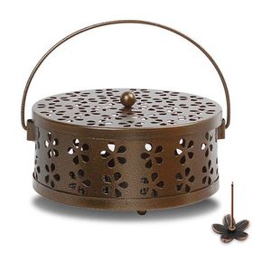 Quemador de incienso de metal con diseño antiguo tradicional perfecto para crear una atmósfera de hogar relajante, espiritual y aromática - Product Image 6