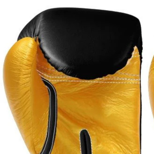 Guantes de Boxeo Profesionales de Cuero Negro y Dorado con Velcro en la Muñeca, Guantes de Entrenamiento y Sparring para Hombres y Mujeres - Product Image 5