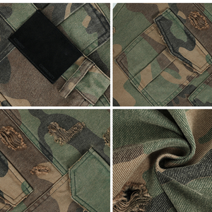 Custom Heavyweight Designer Distressed <b>Shorts</b> Plus Size <b>Men's</b> HIP HOP <b>Camouflage</b> High Quality Nylon Vintage <b>Men's</b> <b>Shorts</b> - Product Image 5