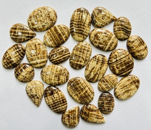 จี้อัญมณีธรรมชาติคุณภาพสูงสำหรับทำเครื่องประดับหินอารากอนสีน้ำตาลเกรด AAA - Product Image 1